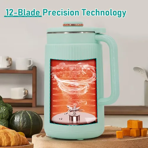 Miniatura 4 de Fabricante de Leche de Nueces, Máquina Automática de Leche de Soja de Acero Inoxidable de Gran Capacidad de 40oz para Leche Casera, de Avena, Leche