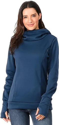 Miniatura 2 de Sudadera larga con capucha para mujer manga de lactancia materna sudadera con capucha para maternidad
