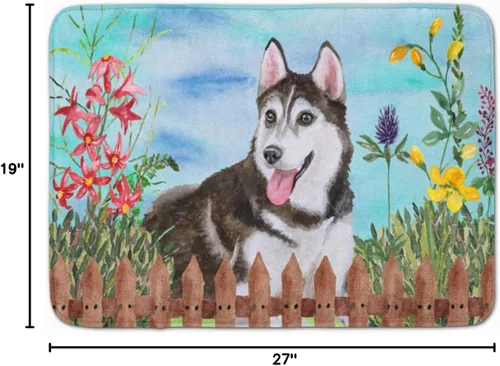 Miniatura 5 de Caroline's Treasures CK1274RUG - Tapete de espuma viscoelástica lavable a máquina, diseño de husky siberiano n.º 2, tapete de baño antideslizante