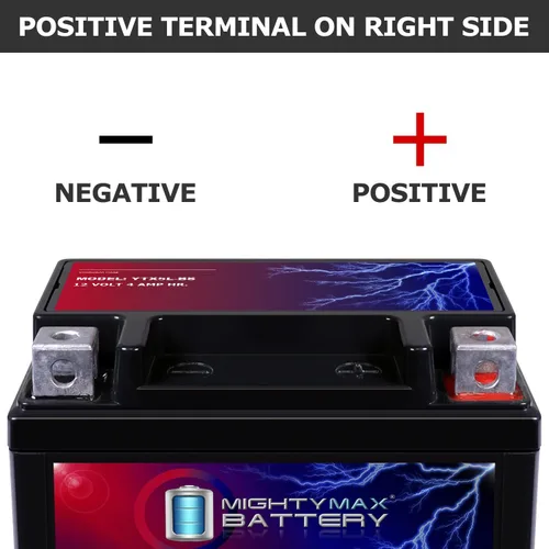 Miniatura 3 de Mighty Max Battery YTX5L-BS -12 voltios 4 AH, 80 CCA, batería de motocicleta SLA AGM sin mantenimiento recargable
