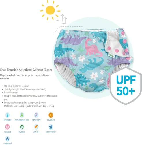 Miniatura 5 de i play. Baby-Boys Snap Reusable Swim Diaper
