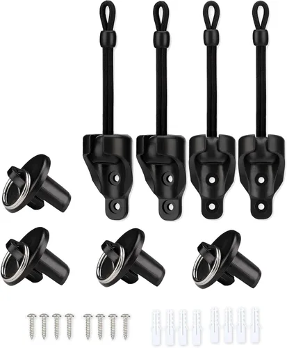 Miniatura 21 de Coolaroo - Piezas de repuesto para atar sombra y tapa de extremo con kit de anillo, resistencia a la intemperie, compatible con persianas