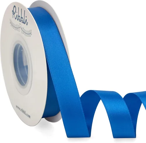 Miniatura 157 de Ribbli - Cinta de satén de doble cara dorada, 1 pulgada x 25 yardas, uso para ramo de lazos, envoltura de regalos, decoración de boda Dorado
