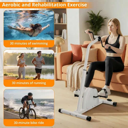 Miniatura 3 de Ejercitador de pádel, mini bicicleta estática para ciclismo de piernas y brazos, ejercicio de calentamiento