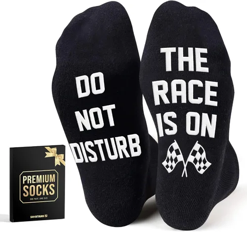 Miniatura 11 de VICRAZY Coche de Carreras, Calcetines de Coche Deportivo para Hombres, Mujeres - Regalos de Fórmula 1, Calcetines de Carreras, Rellenos de Media