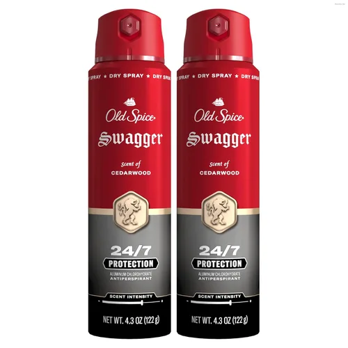 Desodorante antiperspirante en aerosol seco Old Spice para hombres, 24/7 protección contra el sudor y el olor, 24/7 defensa contra el sudor y