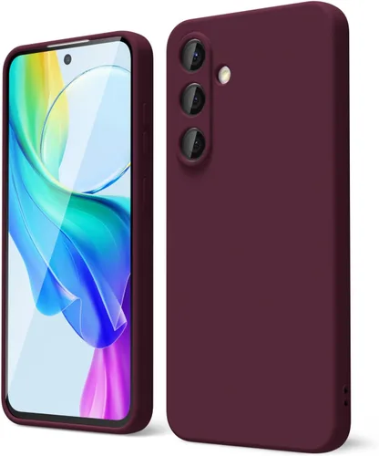 Miniatura 414 de oakxco Funda para teléfono Samsung Galaxy S21 Ultra con agarre de silicona líquida, bonita funda delgada y delgada de goma suave de TPU lisa