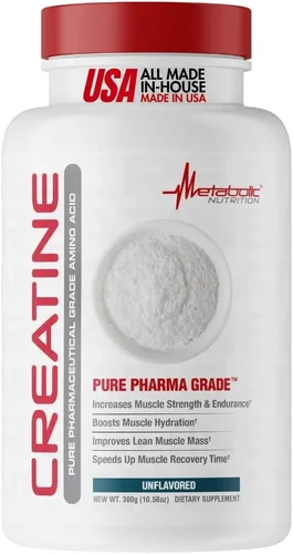 Miniatura 12 de Metabolic Nutrition Polvo de monohidrato de creatina pura para crecimiento muscular, fuerza y recuperación, suplemento de fitness, 0.18 onzas por