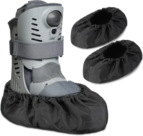 Geyoga 2 Piezas Fundas para Botas de Caminar con Fractura Tela Oxford Antideslizantes Fundas de Zapatos Reutilizables para Zapatos de Recuperación