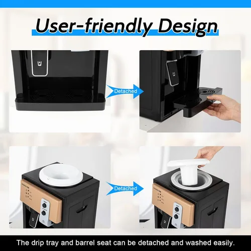 Miniatura 7 de Dispensador de enfriador de agua eléctrico, Dispensador de enfriador de agua de encimera de carga superior de 5 galones, Mini dispensador