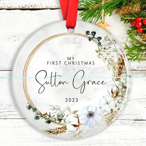 Miniatura 29 de Adornos de Navidad personalizados para camión volquete, adorno personalizado para bebé, adornos para árbol de Navidad para niños, adornos de camión