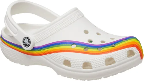 Miniatura 4 de Crocs 208106-94S-M2W4 - Zuecos clásicos de tinte arcoíris, blanco/multicolor, 6 mujer/4 hombres