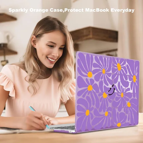 Miniatura 3 de Teryeefi Funda compatible con MacBook Air de 13 pulgadas M1 2021 2020 2019 2018 versión A2337 A2179 A1932 con Touch ID, carcasa rígida de plástico