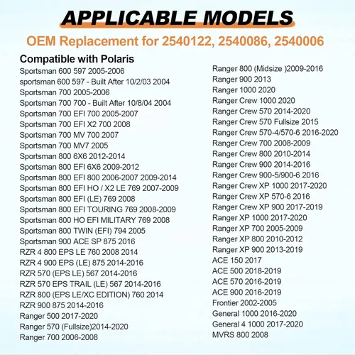 Miniatura 6 de 2 filtros de aceite 2540122 2540086 compatibles con Polaris Ranger 570 700 800 900 1000 Crew XP RZR 570 800 900 1000 Sportsman 600 700 800 General