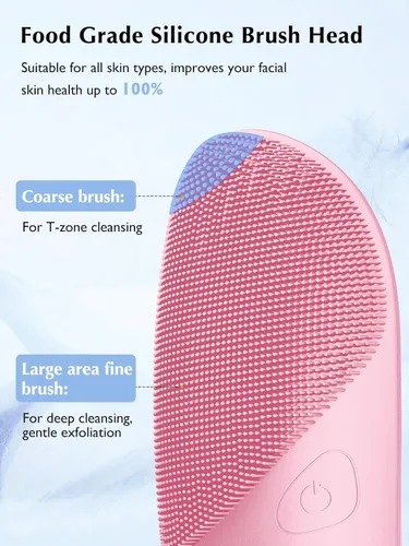 Miniatura 9 de COSLUS Cepillo de Limpieza Facial de Silicona Exfoliador Facial: Cepillo de Lavado Facial Impermeable Recargable, 4 Modos de Limpieza, Exfoliador