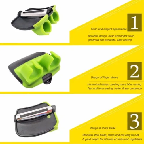 Miniatura 7 de Pelador de dedos, agarres para dedos de frutas vegetales, pelador de palma, herramientas de pelado de zanahoria de patata para peladores de cocina