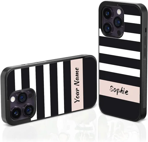 Miniatura 12 de Fundas de teléfono con nombre personalizado compatibles con iPhone 5/6/7/8/Plus/X/Xs/Xr/11/12/13/14/mini/Pro/Max, Samsung Galaxy S20/S21/S22 Nombre