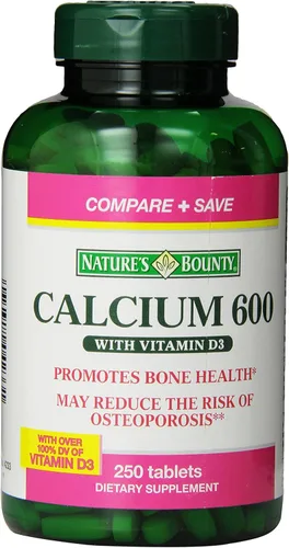 Miniatura 6 de Nature's Bounty Carbonato de calcio y vitamina D por Nature's Bounty, apoya la salud inmunológica y la salud ósea, 600 mg de calcio y 800 UI