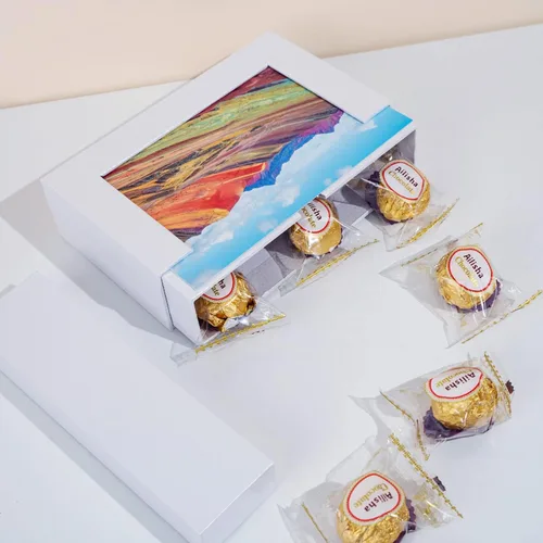 Miniatura 4 de Caja de almacenamiento de 5 x 7, cajas de cartón para fotos de familias pequeñas y parejas, cajas de regalo, color blanco plateado