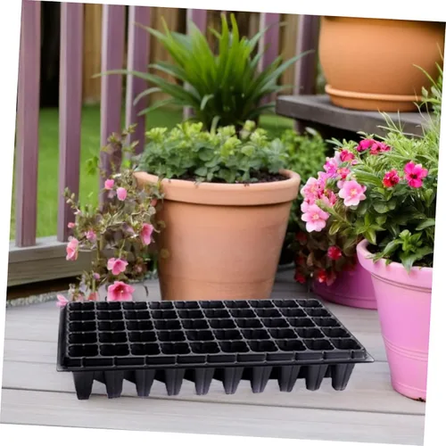 Miniatura 7 de Yardwe Bandejas de germinación de 10 piezas para plantas de jardín de interior, kit de cultivo de plantas