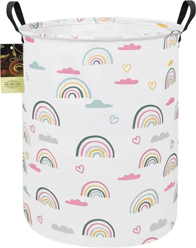 Miniatura 10 de Cesta de Ropa Sucia, Cesta de Almacenamiento Grande de Tela de Lona Ligera Organizador de Juguetes Ropa Sucia Plegable Impermeable para Dormitorios