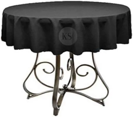 Miniatura 20 de Mantel redondo de poliéster de 72 pulgadas, disponible en más de 45 colores, ideal para restaurantes y superposiciones versátiles de eventos, elige
