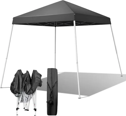 Miniatura 10 de Outvita Carpa Toldo Emergente 5x5, Carpa Toldo para Exteriores Ez Up Refugio Instantáneo con Bolsa de Transporte Patas Rectas Patio Balcón Porche