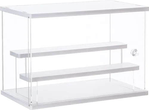 CECOLIC Vitrina de acrílico, caja de almacenamiento transparente, cubo de encimera para coleccionables, figuras de acción, figuras en miniatura,