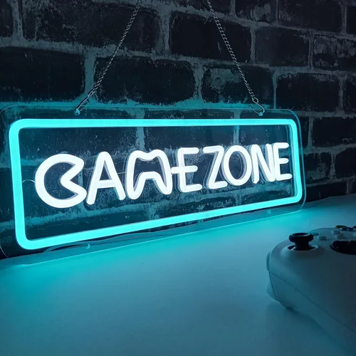 Miniatura 11 de Letrero de neón de arcade para decoración de sala de juegos con interruptor regulable, luz LED de neón para pared de dormitorio, decoración de sala