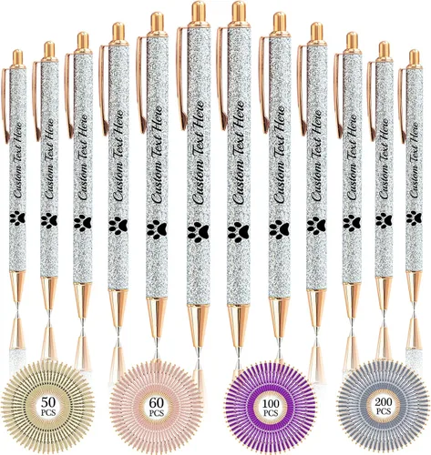 Miniatura 34 de Aolun 10 bolígrafos personalizados con nombre, bolígrafo retráctil con mensaje de texto para mujeres, enfermeras, escritura, cumpleaños, graduación