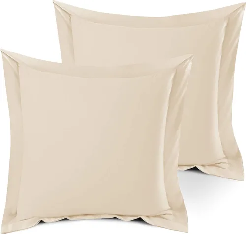 Miniatura 64 de Nestl Juego de 2 fundas tipo sham de almohada suaves - Fundas de almohada de microfibra de doble cepillado - Fundas de almohada de cama premium