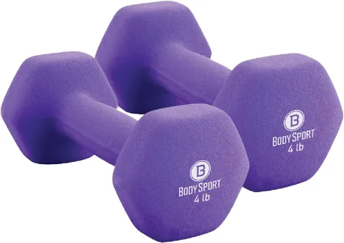 Miniatura 10 de Body Sport Neoprene Dumbbell Weight - Latex-Free, Strength Training Equipment for Home Fitness & Gym Workouts