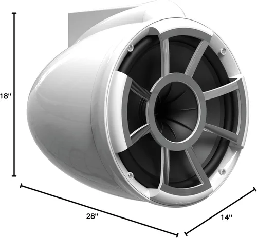 Miniatura 9 de wet sounds REV 10 W-SXM V2 Revolution Series - Altavoz de torre blanco de 10 pulgadas con montaje en X giratorio TC3