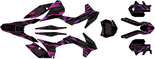 Miniatura 7 de Kit de gráficos para KTM Motocross 4-Stroke 250 SX-F, 350 SX-F y 450 SX-F (2013-2014) Serie Twitch Cyan 16 Mil - On/Off The Road