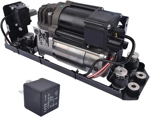 Bomba de compresor de suspensión neumática con soporte de bloque de válvula + relé de repuesto para BMW 5 7 GT F01 F02 740i 740Li 750i 750Li 760Li