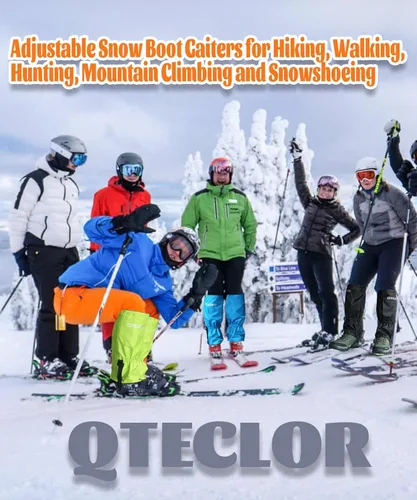 Miniatura 6 de Polainas ajustables para hombres y mujeres, polainas para zapatos de nieve para adolescentes y adultos, para senderismo, raquetas de nieve, polainas