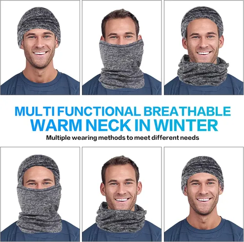 Miniatura 4 de Calentador de cuello, polaina de cuello polar para invierno, elástico, multiusos, resistente al viento, calentadores térmicos de cuello para mujeres