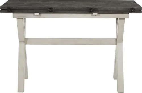 Miniatura 8 de OSP Home Furnishings Kristen - Escritorio extensible abatible para mesa de comedor, acabado carbón