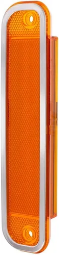Miniatura 4 de United Pacific 15 luces LED ámbar con borde de acero inoxidable, compatible con Chevrolet Truck 1973-80