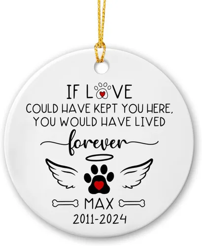 Miniatura 16 de Adorno personalizado de primera Navidad para perro, adorno de cerámica para la primera Navidad del cachorro, decoración de árbol de Navidad, adorno