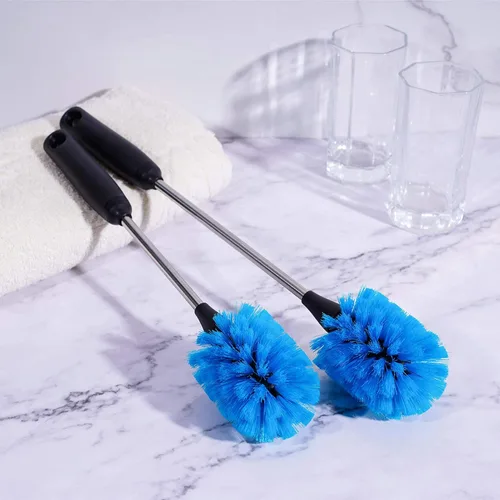 Miniatura 7 de MOSOLAN Cepillo para botellas de acero inoxidable con cabezal reemplazable, paquete de 2 cepillos de limpieza de mango largo para botellas de agua