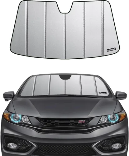 Miniatura 9 de Pigenius Parasol para parabrisas Honda Civic Coupe 2012-2015, acabado plateado metálico