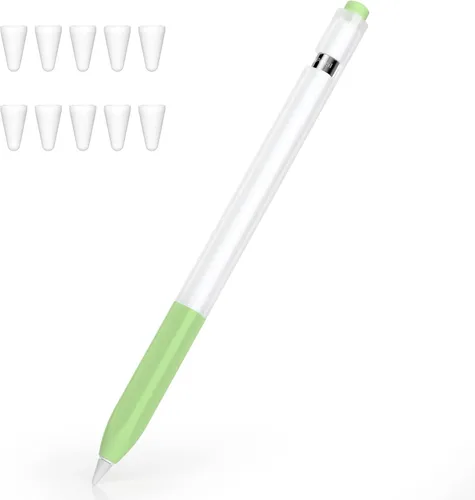 Miniatura 11 de Compatible con Apple Pencil de 1ª generación, funda de silicona antideslizante, [con 10 fundas de punta de silicona] para Apple Pencil de 1ª Negro