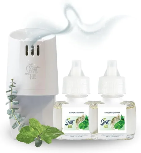 Miniatura 30 de Scent Fill Ambientador Enchufable de Naranja y Clavo, Repuestos de Aceite Perfumado, 2 Repuestos + Difusor