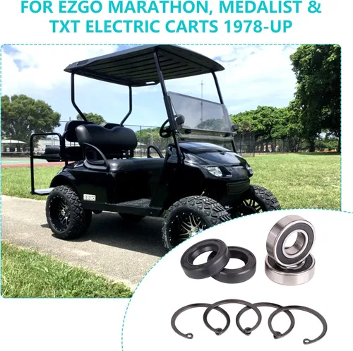 Miniatura 3 de 10L0L Kit de rodamiento y sello de eje trasero para carrito de golf EZGO TXT RXV Medalist Marathon Electric Carts 1978 UP, OEM # 611931 70181-G01