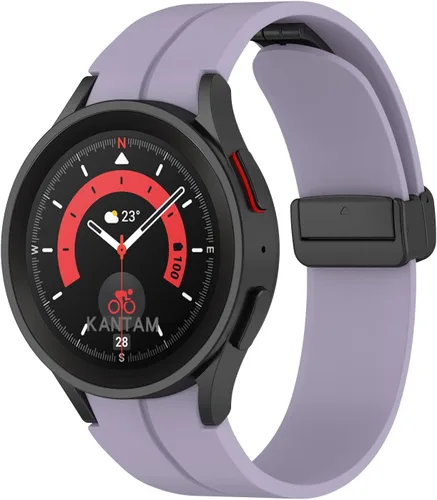 Miniatura 22 de Correa deportiva de silicona para Galaxy Watch 5 Pro de 1.772 pulgadas, sin huecos, compatible con Galaxy Watch 7, 6, 5, 4, correa de repuesto