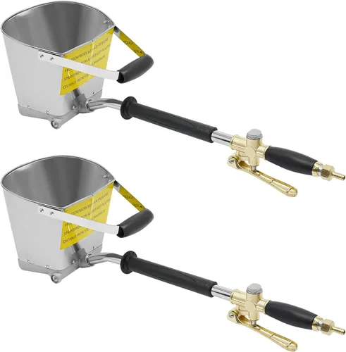 Miniatura 7 de Paquete de 2 pistolas pulverizadoras de cemento, pulverizador de mortero horizontal de 7 bar con tolva de 0.79 galones para enlucido de pared