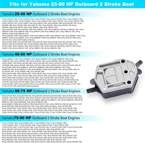 Miniatura 2 de Conjunto de bomba de combustible para motor de barco Yamaha 2 tiempos 25HP 30HP 40HP 50HP 55HP 60HP 75HP 90HP fuera de borda, reemplaza 6A0-24410-00