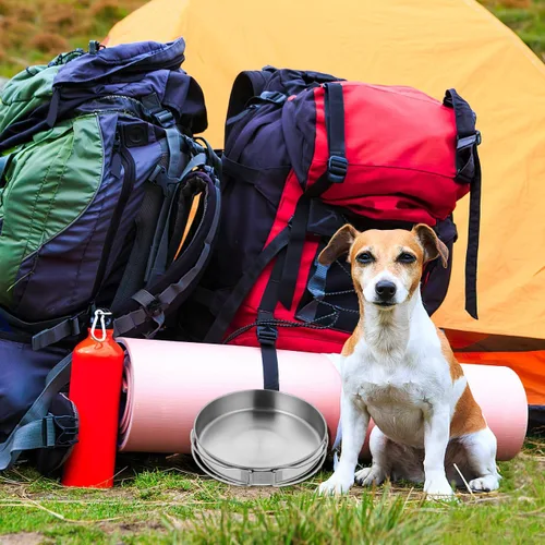 Miniatura 8 de Sartén pequeña para acampar, sartén portátil de acero inoxidable de 5.8 pulgadas para cocinar al aire libre con mango plegable, mini sartén