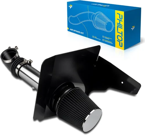 Miniatura 23 de PHILTOP Kit de entrada de aire frío de 3.7" Sistema compatible con Ford F250/F350/F450/F550 Super Duty 2003 2004 2005 2006 2007 V8 6.0L, Excursion